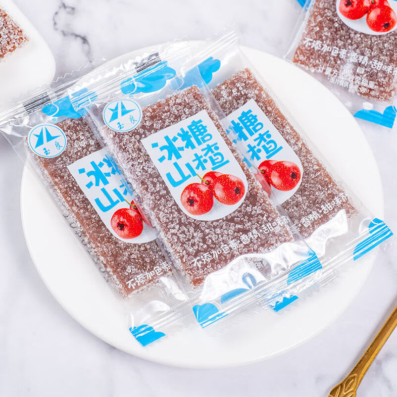 冰糖山楂片雪花山楂片酸甜山楂片宝宝零食山楂零食 立包装1斤【图片