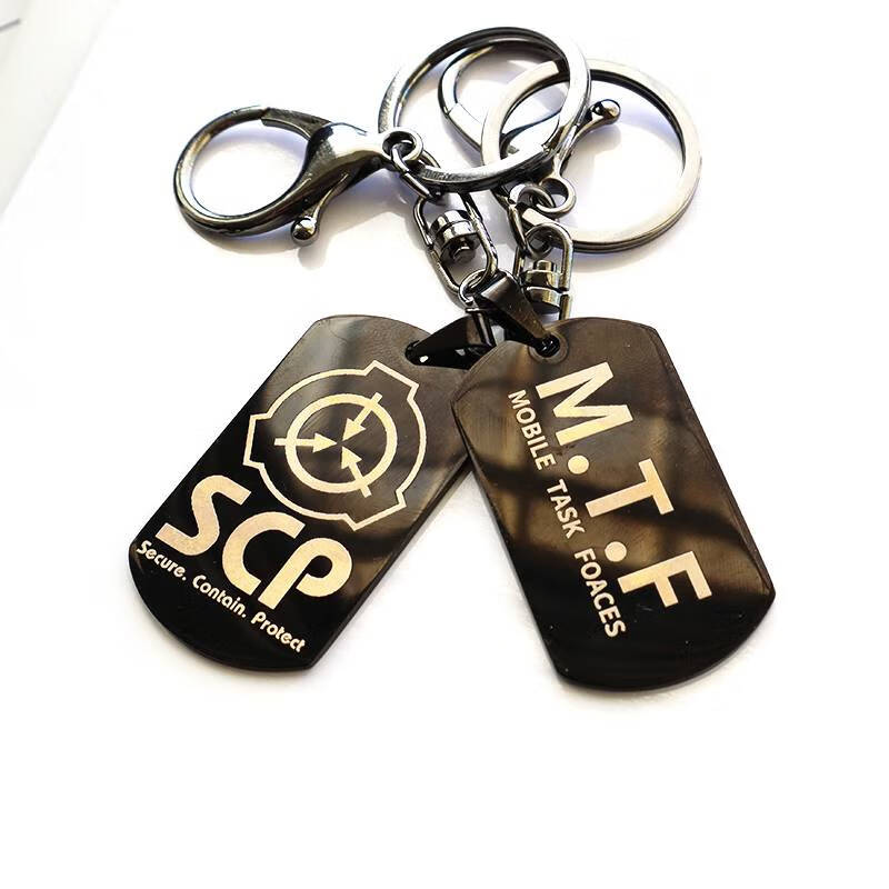 scp金属钥匙牌机动特遣队周边挂件标志钥匙扣九尾狐金属牌 goc 钥匙牌