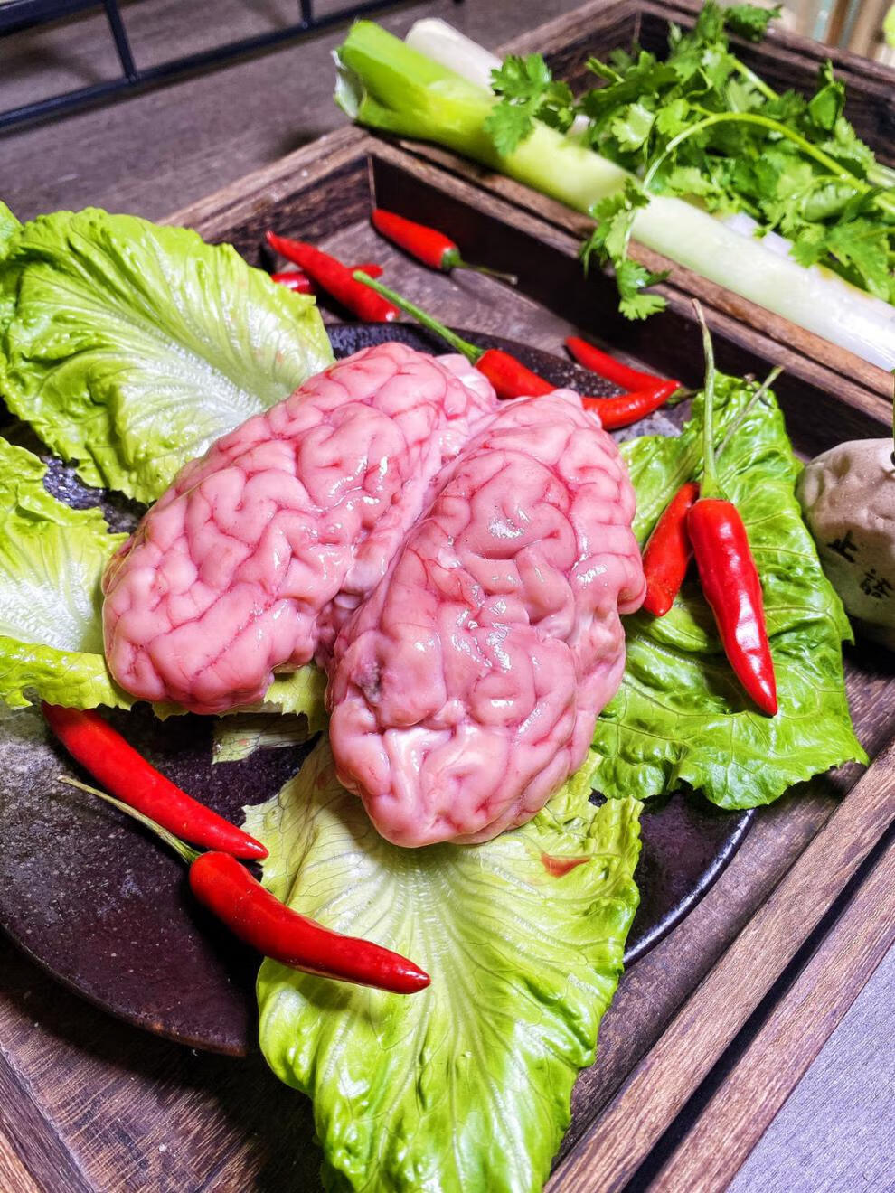 牛脑 新鲜黄牛脑子 1个3个5个 牛脑花 脑子 火锅