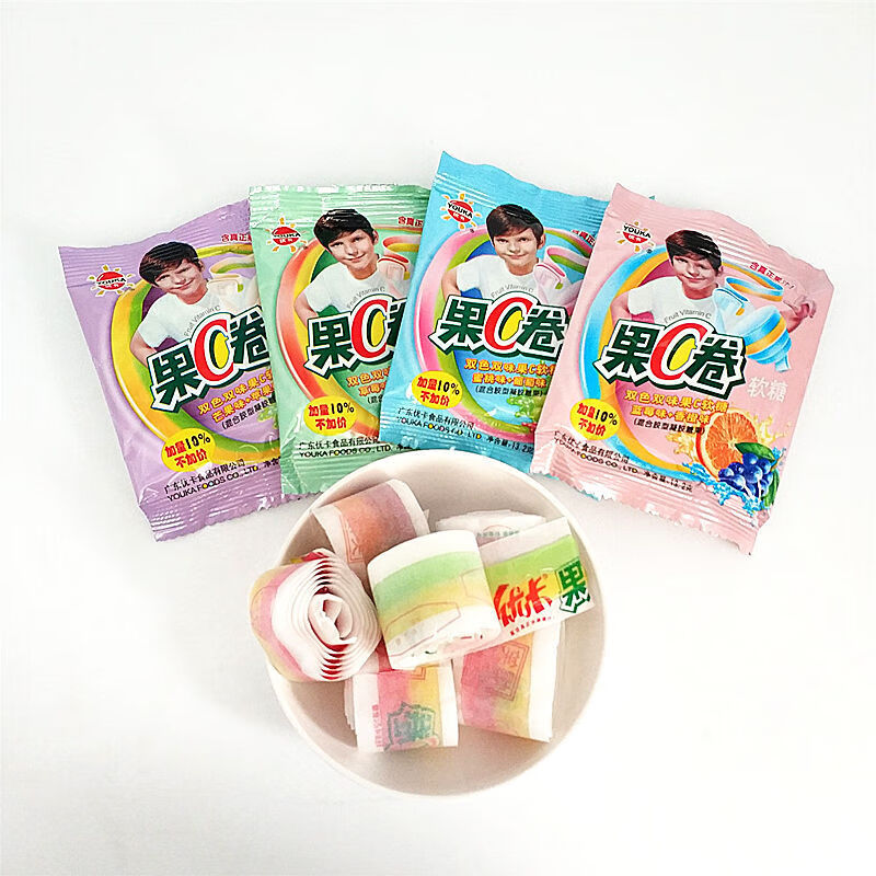 2克/袋 多规格 优卡维c果c卷软糖 卷果汁 混合口味 儿童创意糖果 水果