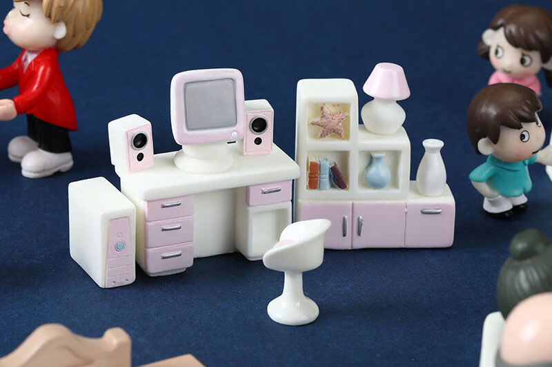 微缩迷你仿真卧室沙发套装模型小玩具客厅桌椅场景家具成品摆件冰箱