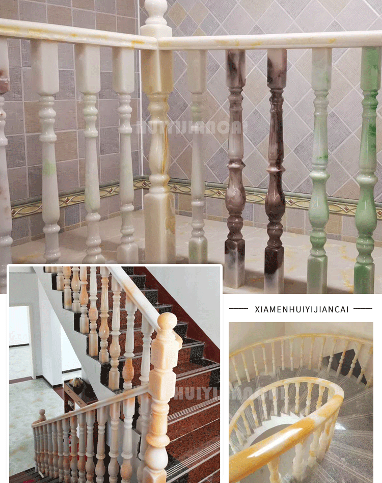 仿玉石楼梯扶手模具耐高温塑钢材质密封不漏浆买整套送技术可定制斯