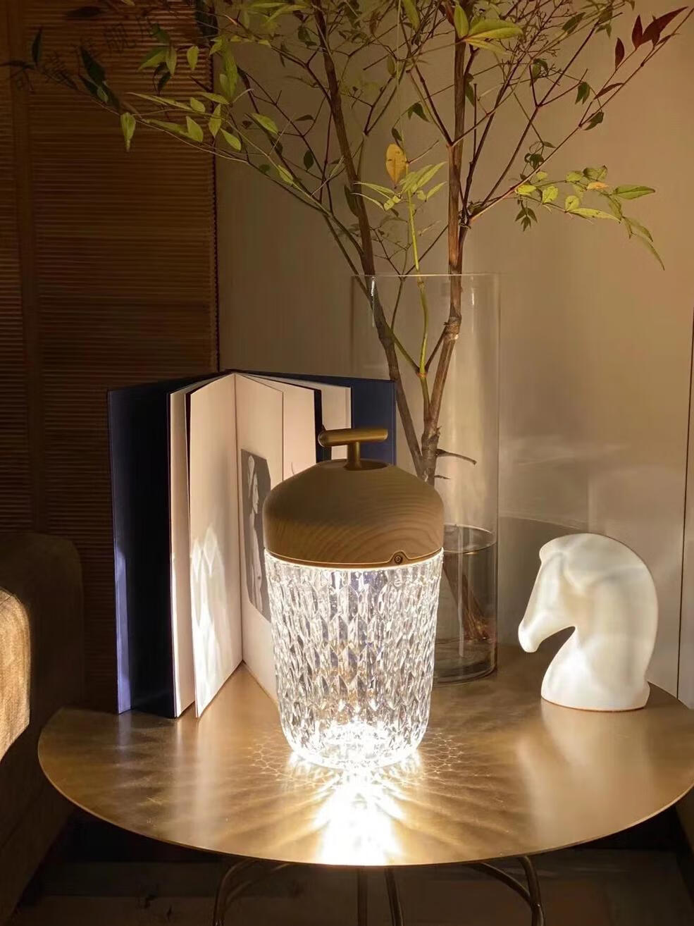 2022年新款爱马仕水晶灯爱马仕saintlouis水晶松果台灯轻奢网红钻石