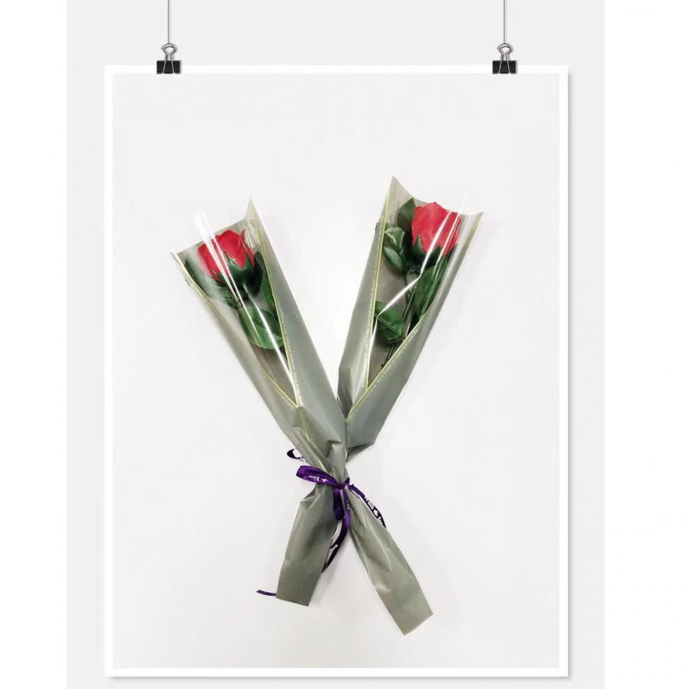 索拉图单只鲜花袋康乃馨单支玫瑰花包装袋一朵花单枝花束袋鲜花袋透明