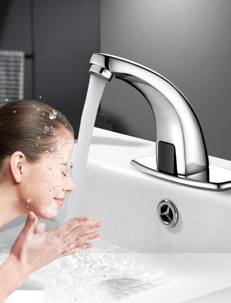 九牧王感应水龙头感应式水龙头全自动智能单冷水冷热台盆全铜龙头