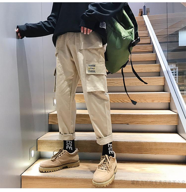 富贵鸟超值加绒加厚配马丁靴的工装裤男秋冬装潮牌工资工专大口袋机能
