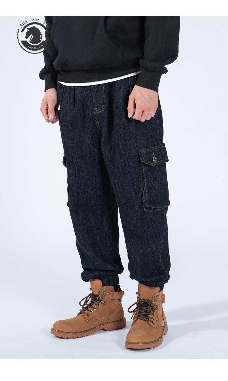 andseeyou潮牌 休闲裤男 2020冬季新款美式工装裤潮流加厚宽松大码