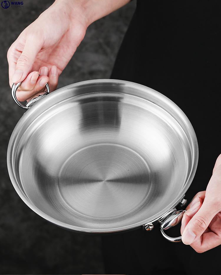 王家匠欧式复古酒精锅不锈钢酒精炉金色锅饭店酒店商用单人小火锅炉