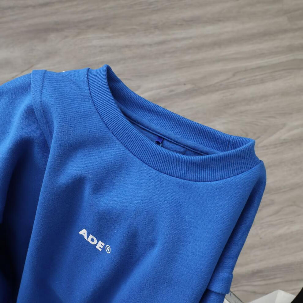 ader h小众ae卫衣女2022新款 捏褶圆领宽松卫衣 灰色 a1【图片 价格