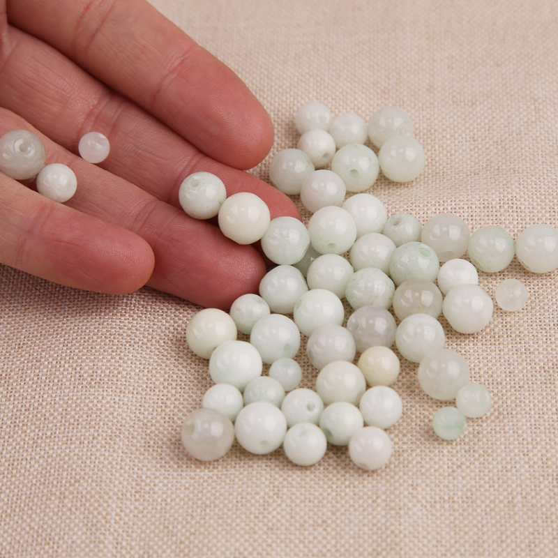 兵喜bingxidiy饰品配件b料玉珠子玉石圆珠散珠手工串珠编绳中国结材料