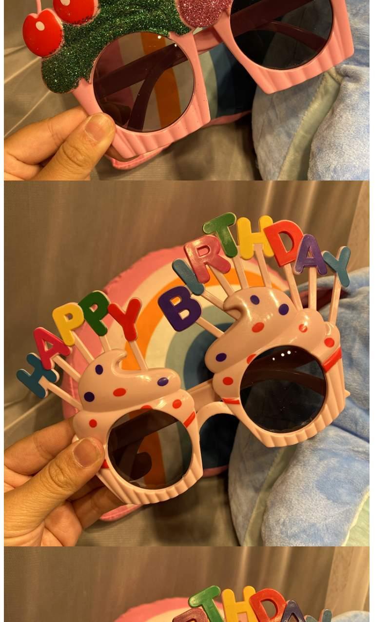 韩国小红书同款生日墨镜眼镜蛋糕搞怪冰淇淋搞笑玩具自拍道具派对白色