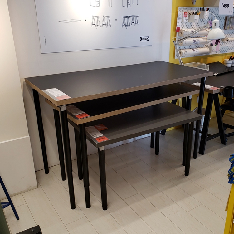 炫方至爱babyikea利蒙桌子书桌办公桌学习桌电脑桌子员工桌白色桌面黑