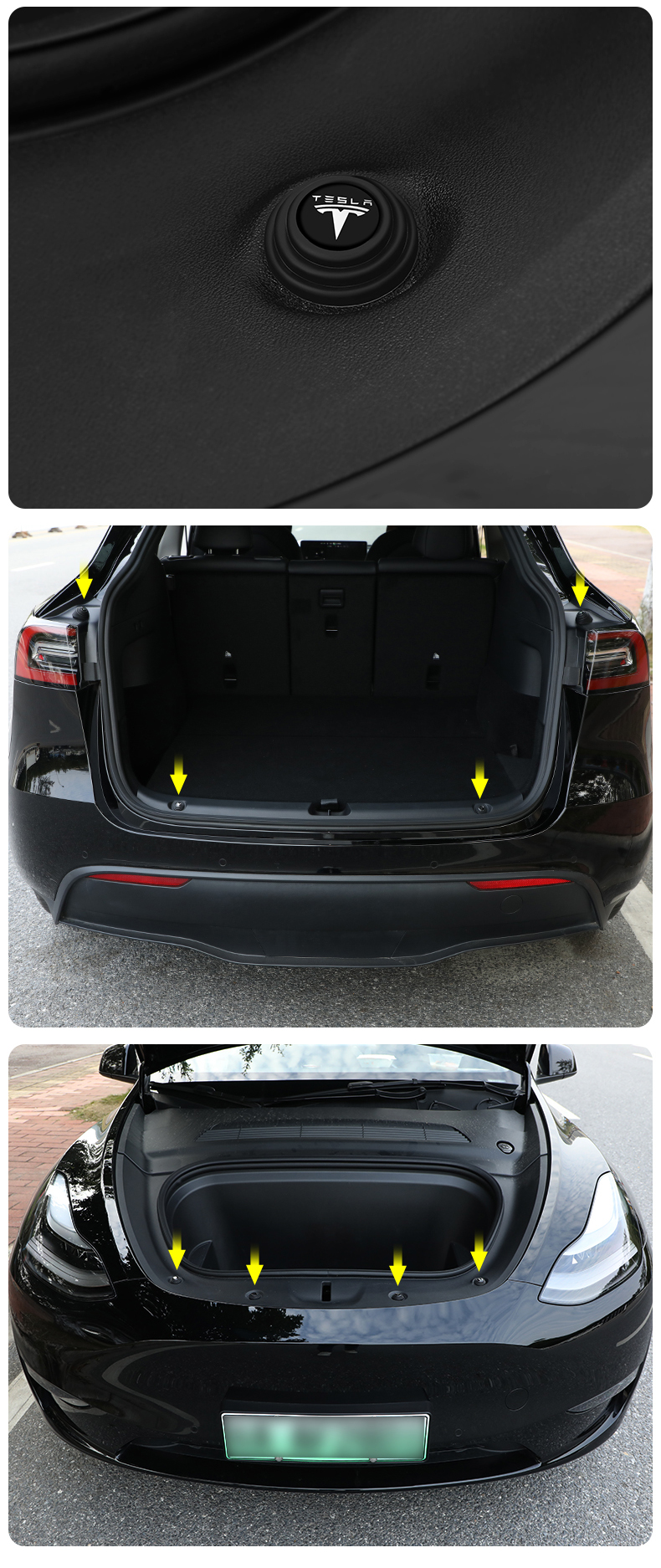 进初适用于特斯拉model3y车门减震缓冲垫片汽车缓冲贴垫隔音改装配件