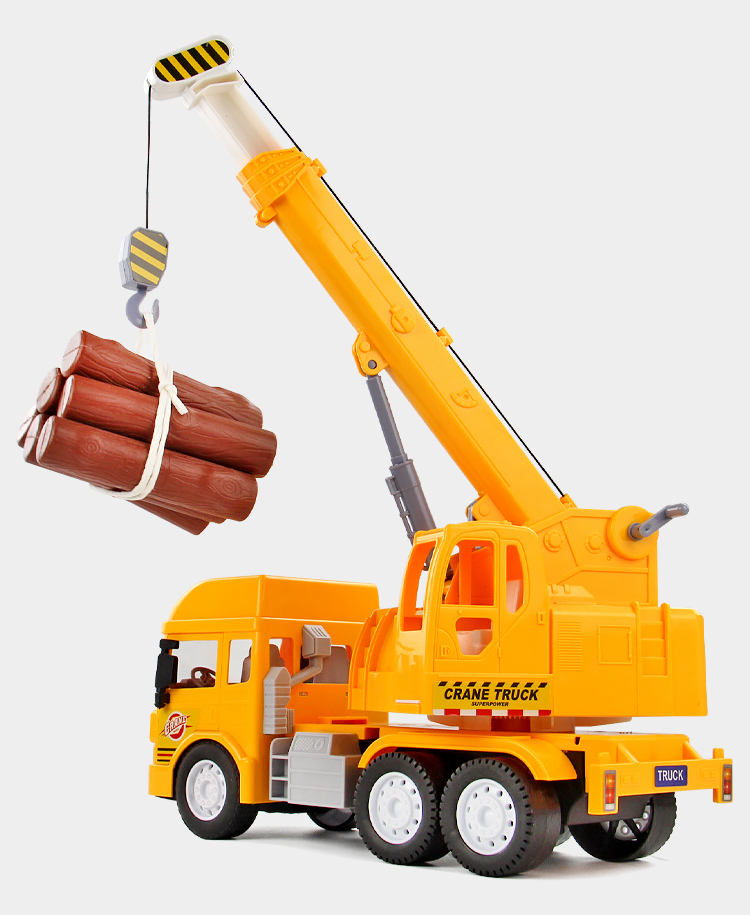 林达玩具车 林达大号吊车玩具儿童工程车起重机音乐小汽车模型卡车