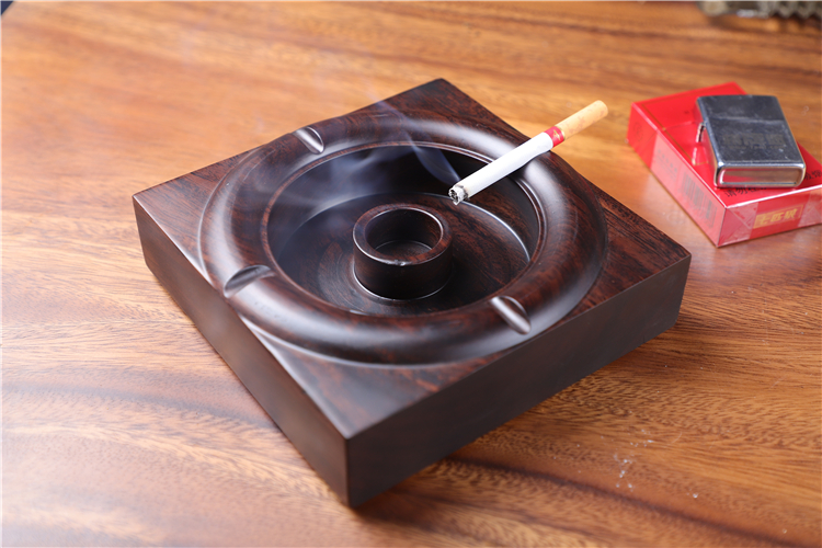 同款红木烟灰缸 烟灰缸实木简约复古创意木头质中式红木客厅茶桌家用