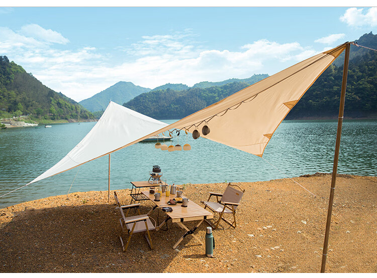 帐篷户外棉布天幕hanfor户外露营蝶形天幕遮阳棚防雨棉