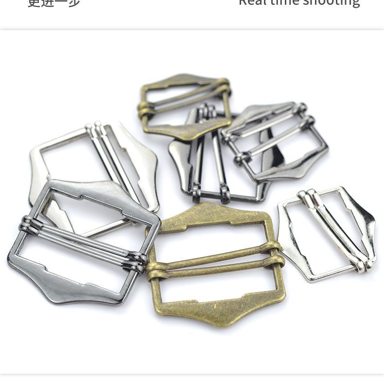 西装纽扣金属日字扣马甲腰带松紧调节扣四挡目字扣衣服装饰扣配件古铜