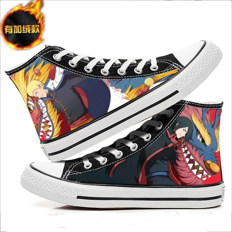 秋冬动漫鞋子火影忍者高帮帆布鞋韩版二次元板鞋男影6935