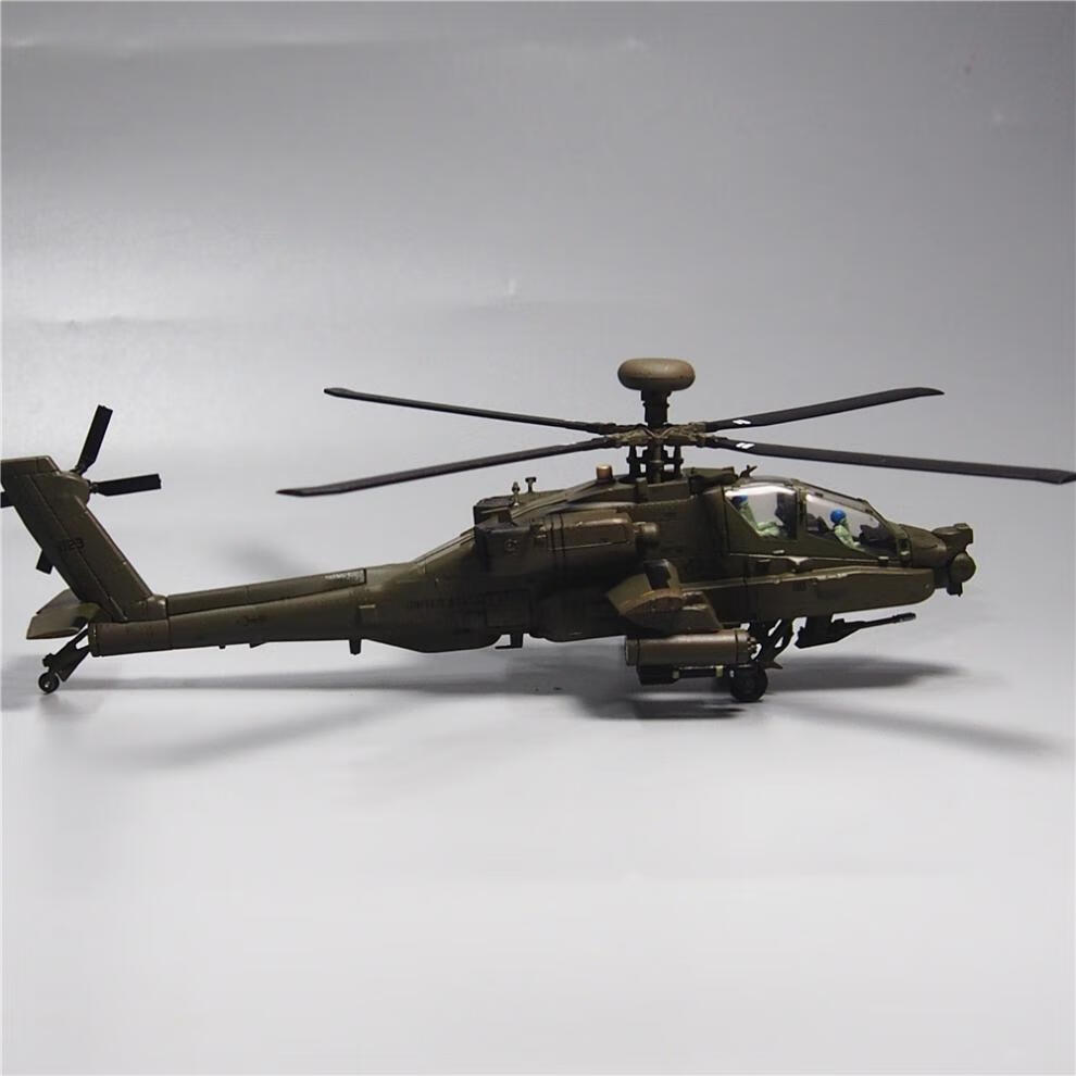 1:72美军ah64阿帕奇武装直升机合金模型仿真军事飞机摆件成品模型 1