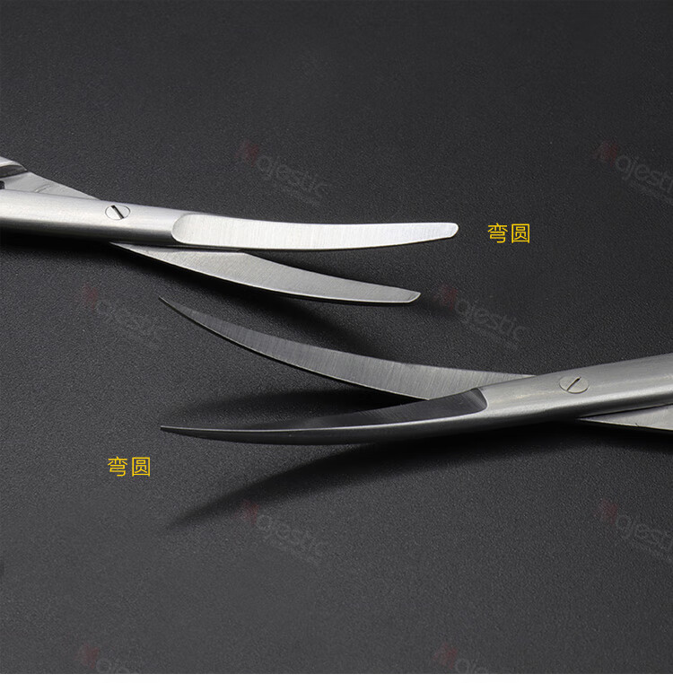 牙科精细手术剪刀直尖弯圆头综合组织剪拆线工具口腔外科手术器械 18
