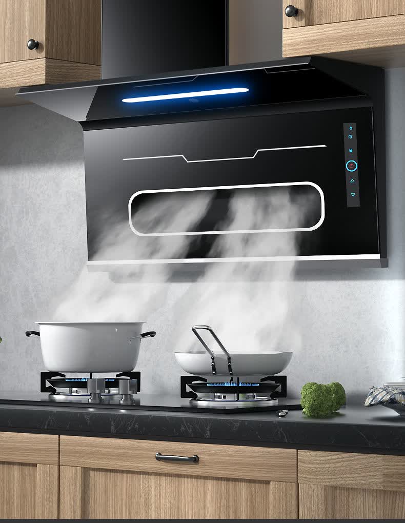 康佳kktv油烟机7字型吸油烟机家用厨房大吸力烟机侧顶双吸式qd01尊享