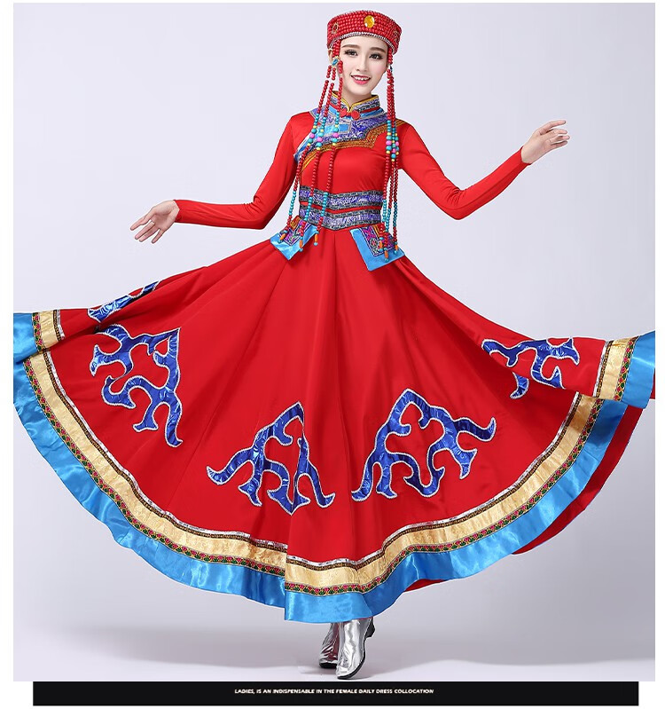 服饰蒙古舞艺考女成人新款现民族风鸿雁天边筷子舞蒙族舞蹈服装演出服