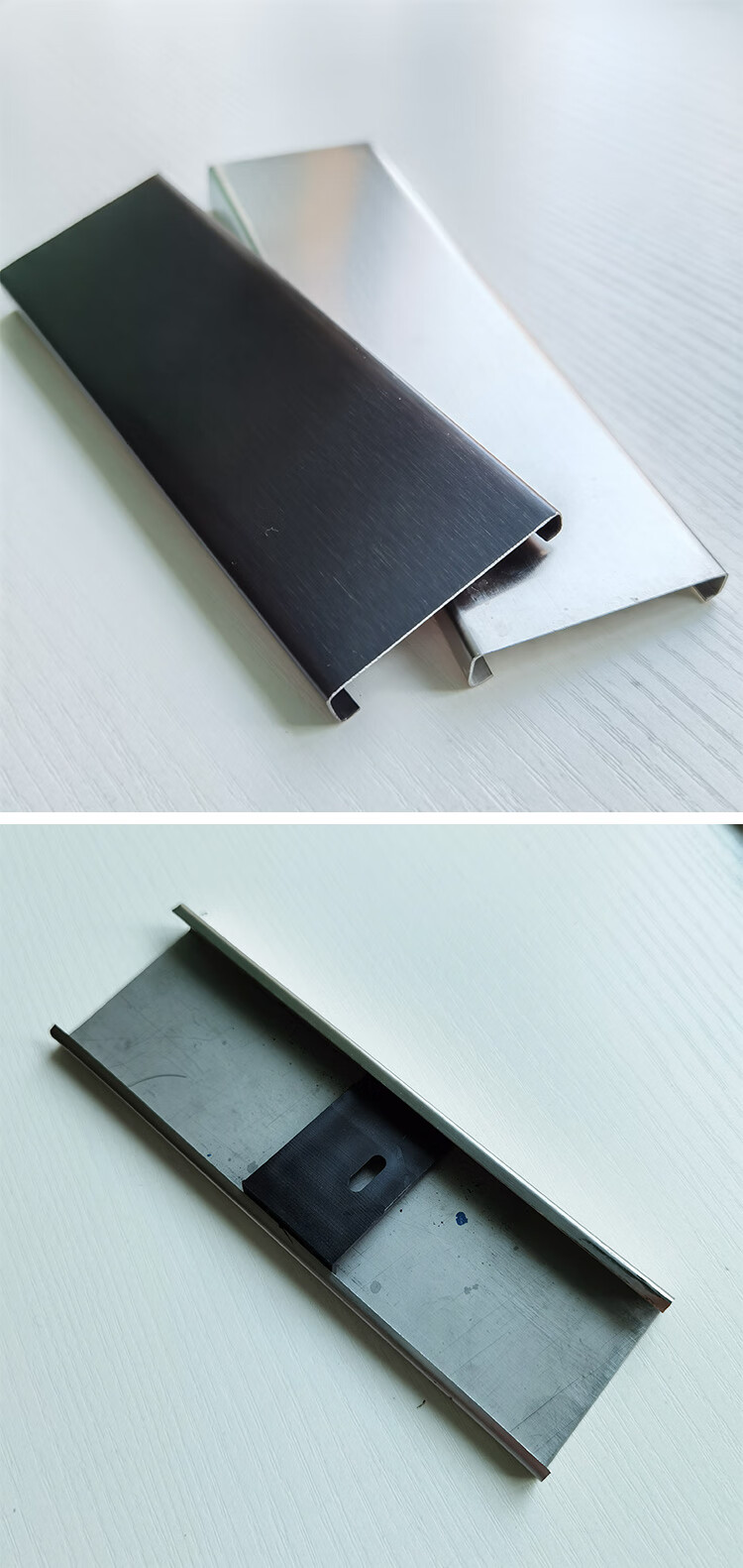 满业免基层不锈钢踢脚线5公分8cm黑钛拉丝镜面窄金属非铝合金地脚线