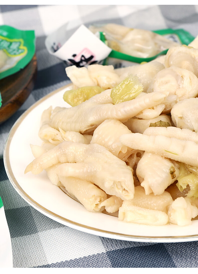 泡椒凤爪独立小包装山椒鸡爪酸辣味熟食网红休闲小零食品山椒凤爪500g