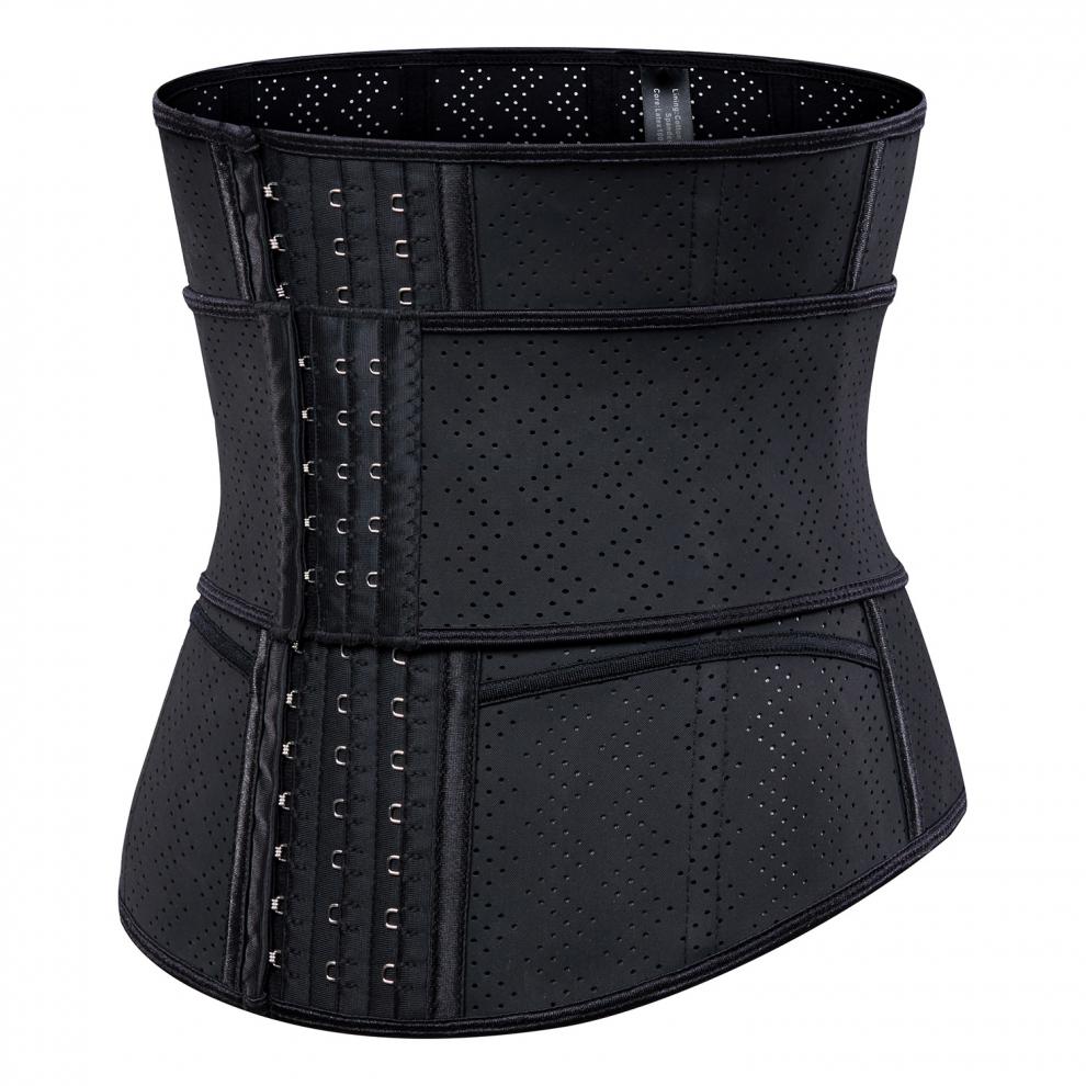 秋冬新款时尚】冲孔透气塑身衣束腹带健身收腹带乳胶束腰运动塑腰带