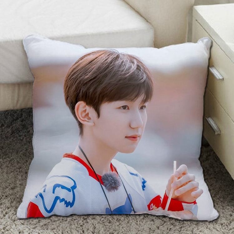 王源周边抱枕可爱双面照片定制同款小汤圆靠垫枕diy创意生日礼物0135x