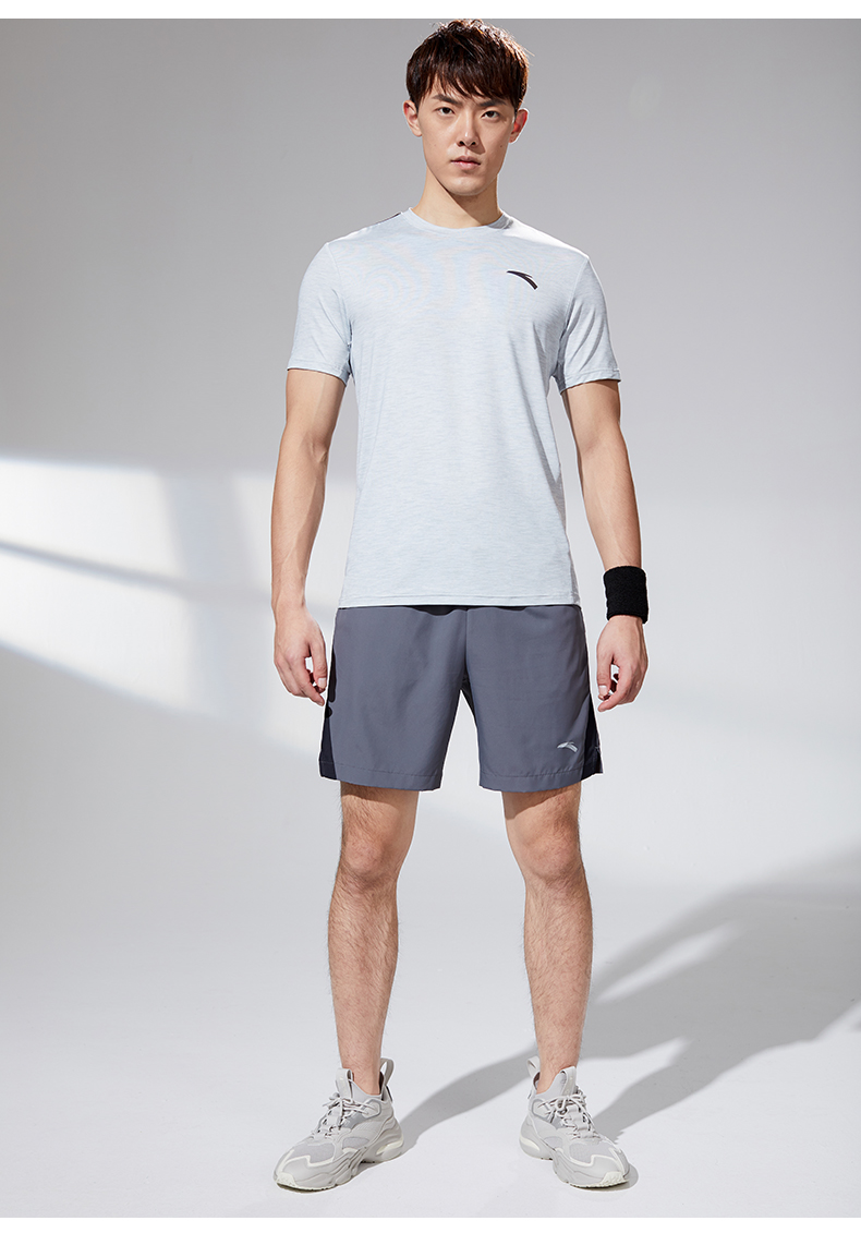 安踏短袖t恤男 综训系列 21新款夏季跑步训练速干短t透气排汗男士短袖