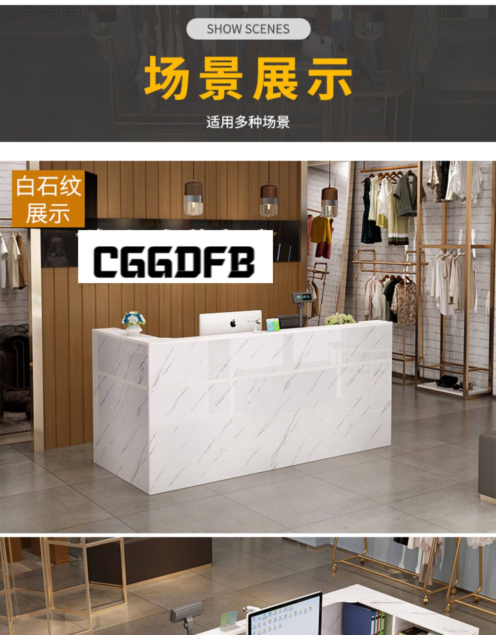 收银台l型 收银台柜台转角简约吧台药店饭店餐饮理发店铺小型拐角前台