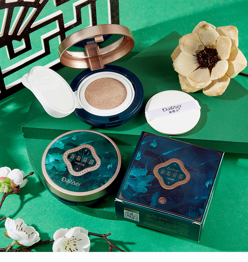 黛敷尔粉底液黛敷尔新妆荷韵气垫bb霜粉底液持久保湿不脱妆遮瑕隔离提