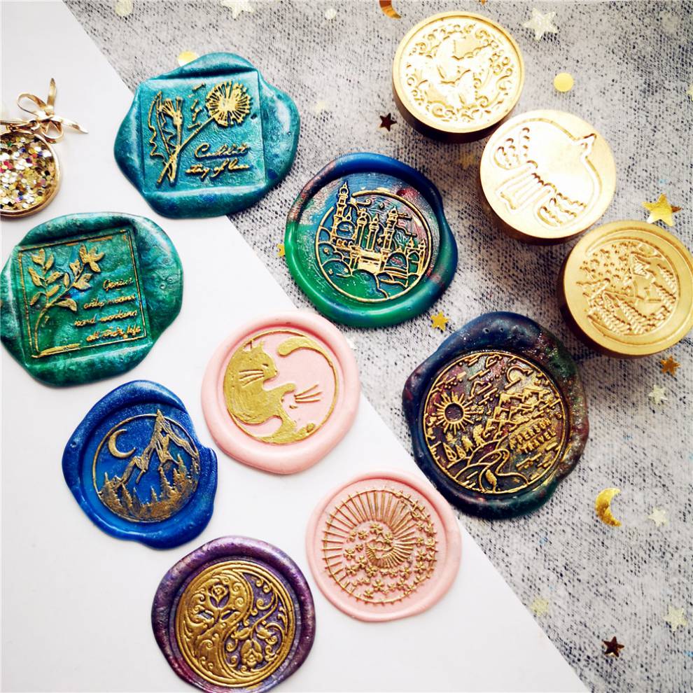 火漆印章头可爱火漆印章章头梦幻唯美火漆蜡章火漆章请帖封蜡印章日系