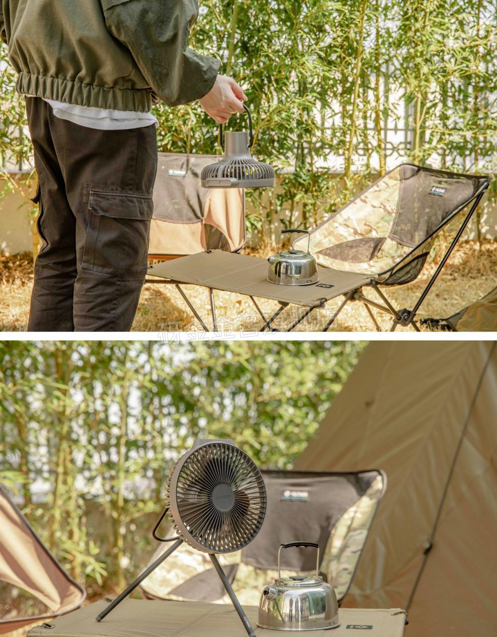 claymore风扇韩国claymore户外超轻便携露营野营折叠可充电式usb户外