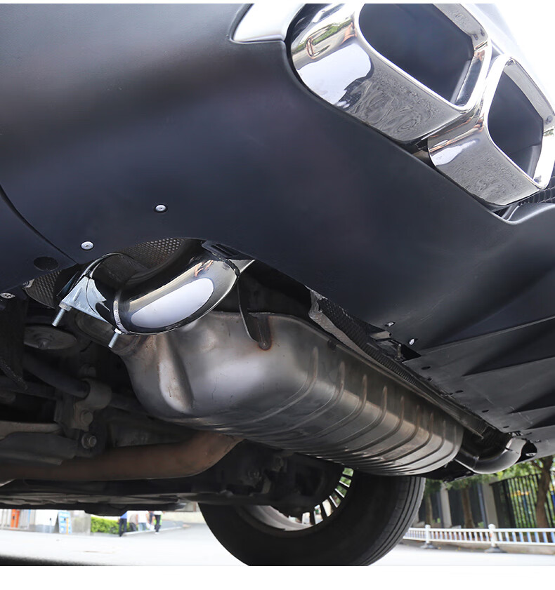 20-22款奔驰gle350 coupe 450轿跑改装真四出尾喉排气管配件用品