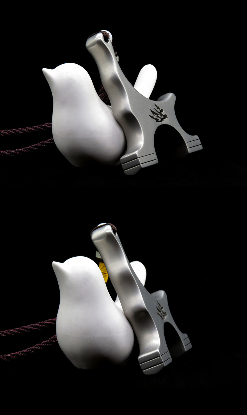 迷你弹弓 不锈钢tc21钛合金歪把子卡缝夹片扁皮手工迷你便携高精度 昂