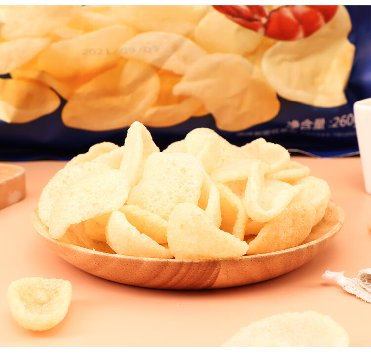 娜堡蒂大虾片娜堡蒂原味大虾片大包薯片鲜虾脆片膨化食品学生追剧小