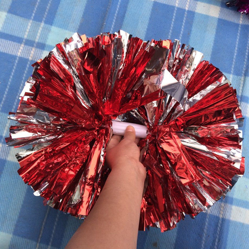 啦啦操花球啦啦队手拿花舞蹈演出手摇花广场舞手柄双头拉拉队手花蓝色