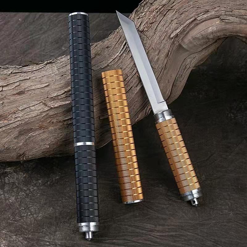 sichler 虎 棍刀一体防爆瑞士长款户外防身刀合法防身棍中刀 黑色