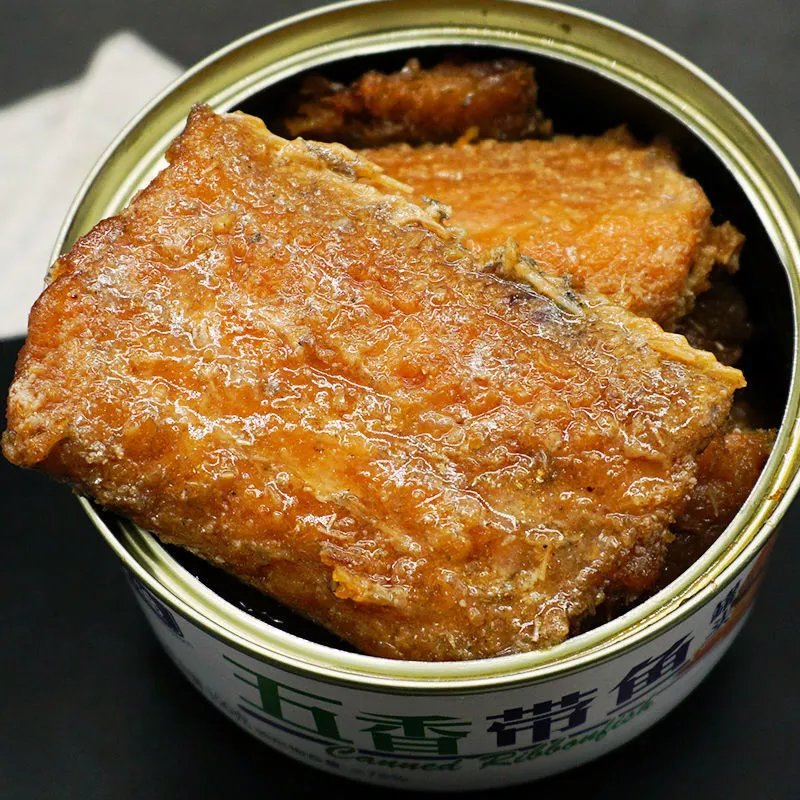 五香酥骨带鱼罐头 150g*10罐 广瑞五香香辣即食带鱼罐头肉熟速食 香辣