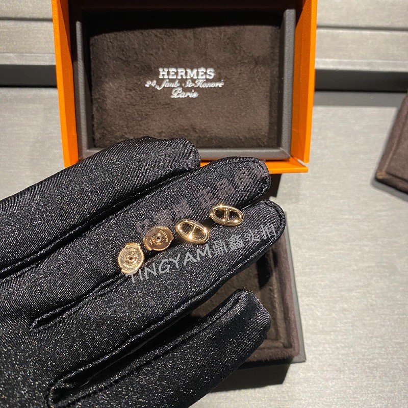 爱马仕pop h耳钉 猪鼻子小耳钉 18k玫瑰金【图片 价格 品牌 报价】