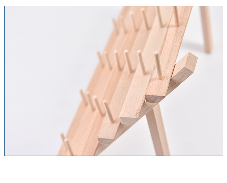 可折叠圆蜡线皮革线收纳线架配件枫琅 72轴木线架(放缝纫线)【图片