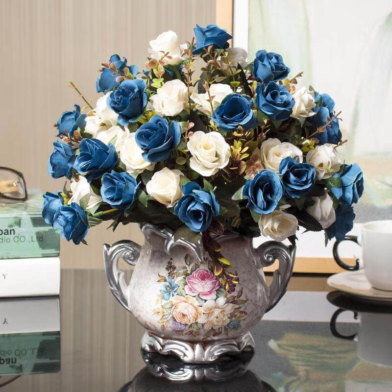 肖夫人冰箱顶摆件冰箱上放的花客厅摆设餐桌仿真摆花塑料绢摆件欧式5