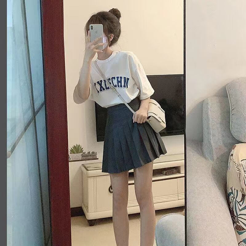 【套装】白色短袖t恤 灰色百褶裙 s 80-90斤【图片 价格 品牌 报价】