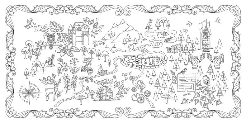 惠阙芸 秘密花园第二版魔法森林减压涂色书涂鸦绘画填色本线装 英文版