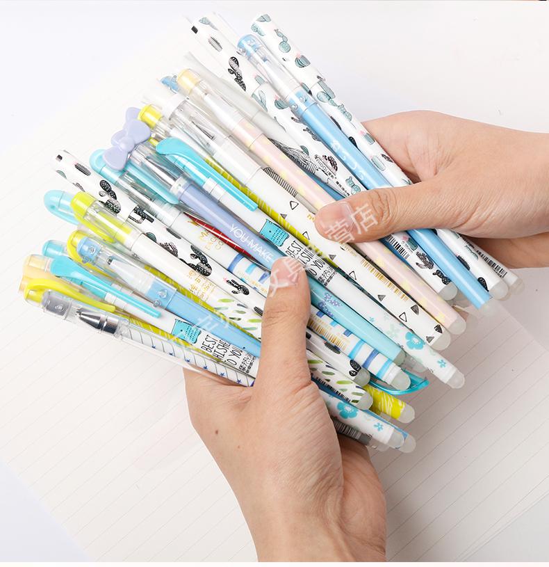 可擦笔小学生三年级热摩可擦笔0.5晶蓝黑色笔芯磨魔易擦笔0.