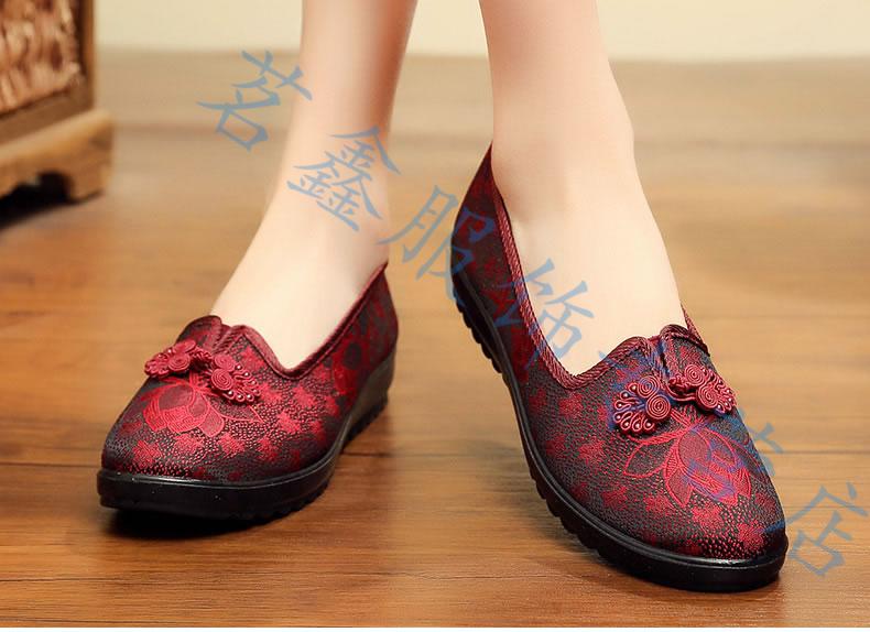 老太太奶奶婆婆女士老北京布鞋夏女单鞋休闲透气鞋夏老妈717073咖色35