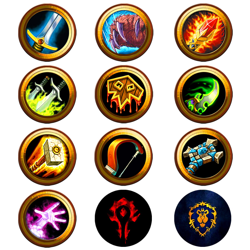 炉石传说周边徽章现货魔兽炉石传说职业徽章游戏周边联盟部落德鲁伊圣