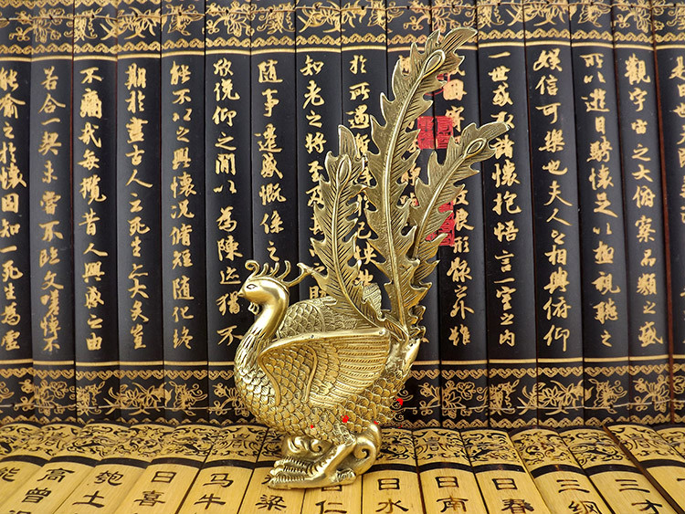 纯铜凤凰北方四方神朱雀风水摆件火凤凰增情缘纯铜朱雀孔雀摆设铜